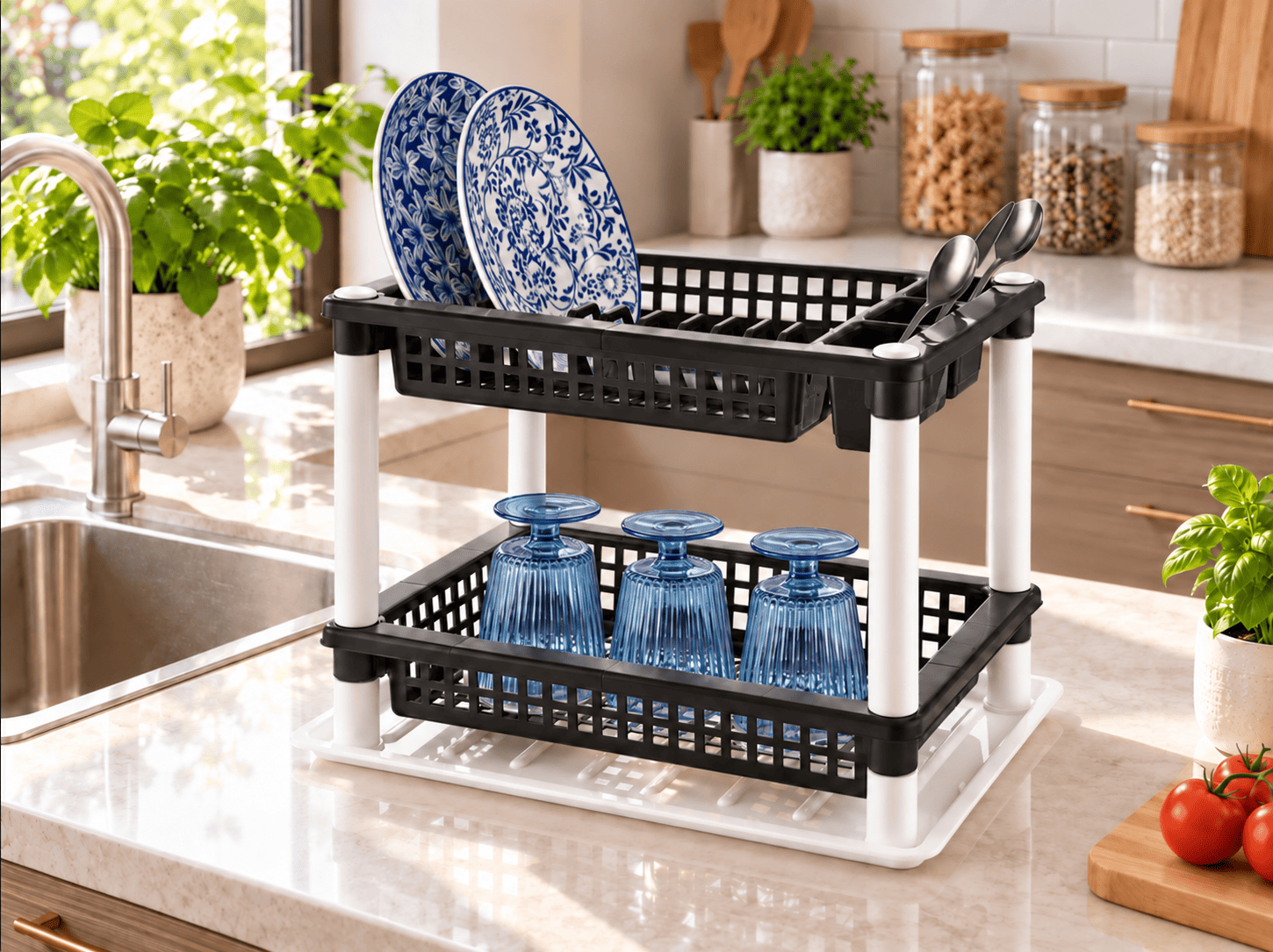 Vegetable and dish rack